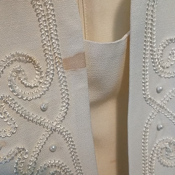 Cream Colored Cocktail Dress Vintage - Picture 4 of 5